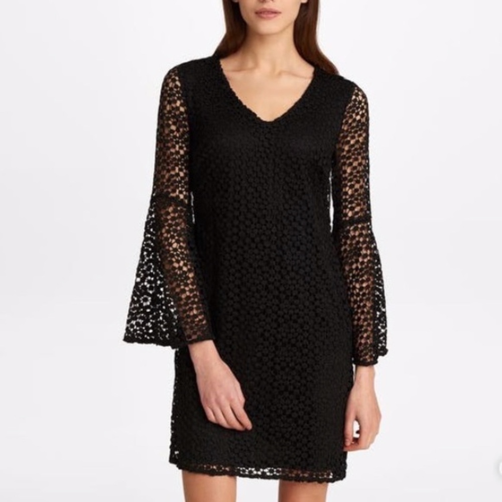 Karl Lagerfeld Black dress with bell sleeves.